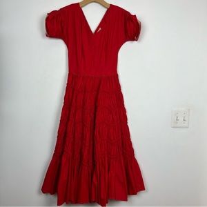 Algo Original Red Tiered Dress